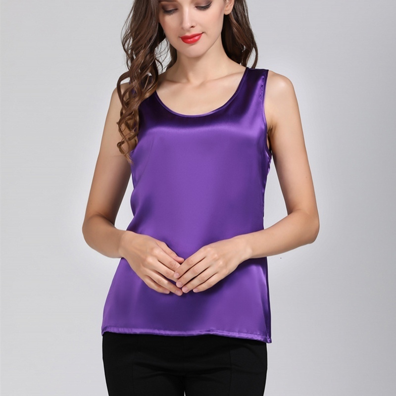 Camisoles Tanks Women's 100% silk 16 momme satin silk vest pajamas M L XL 2XL 3098 230410