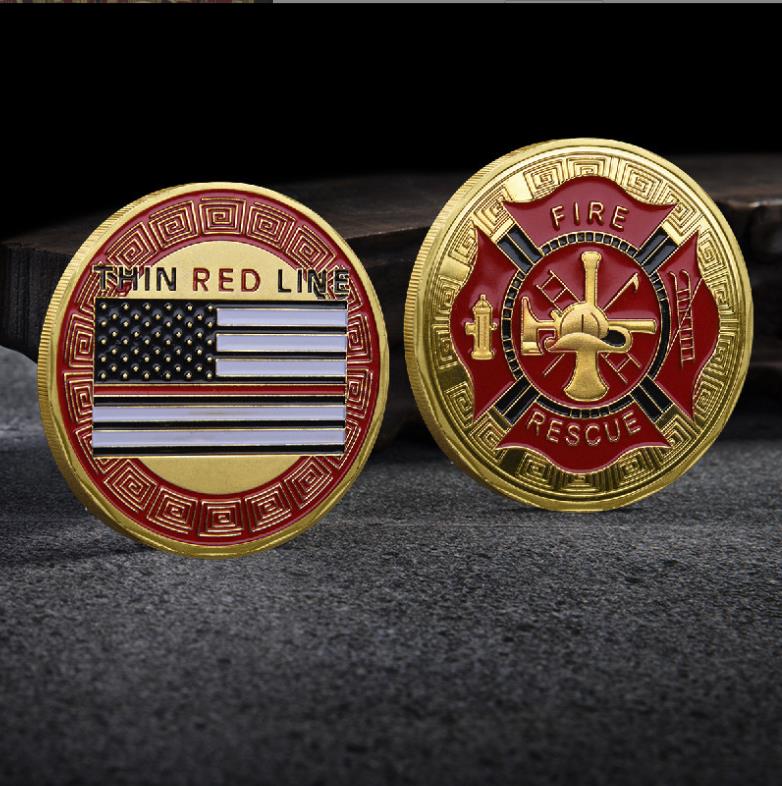 Arts and Crafts American Fire Rescue commemorative coin Heroic Fireman Honorary Badge
Arts and Crafts American Fire Rescue commemorative coin Heroic Fireman Honorary Badge