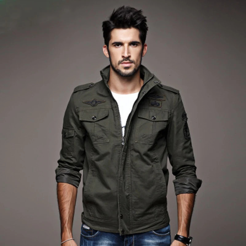 Mens Jackets Casual Army Military Jacket Men Plus Size M6XL Jaqueta masculina Air force one Spring Autumn Cargo Coat 231110