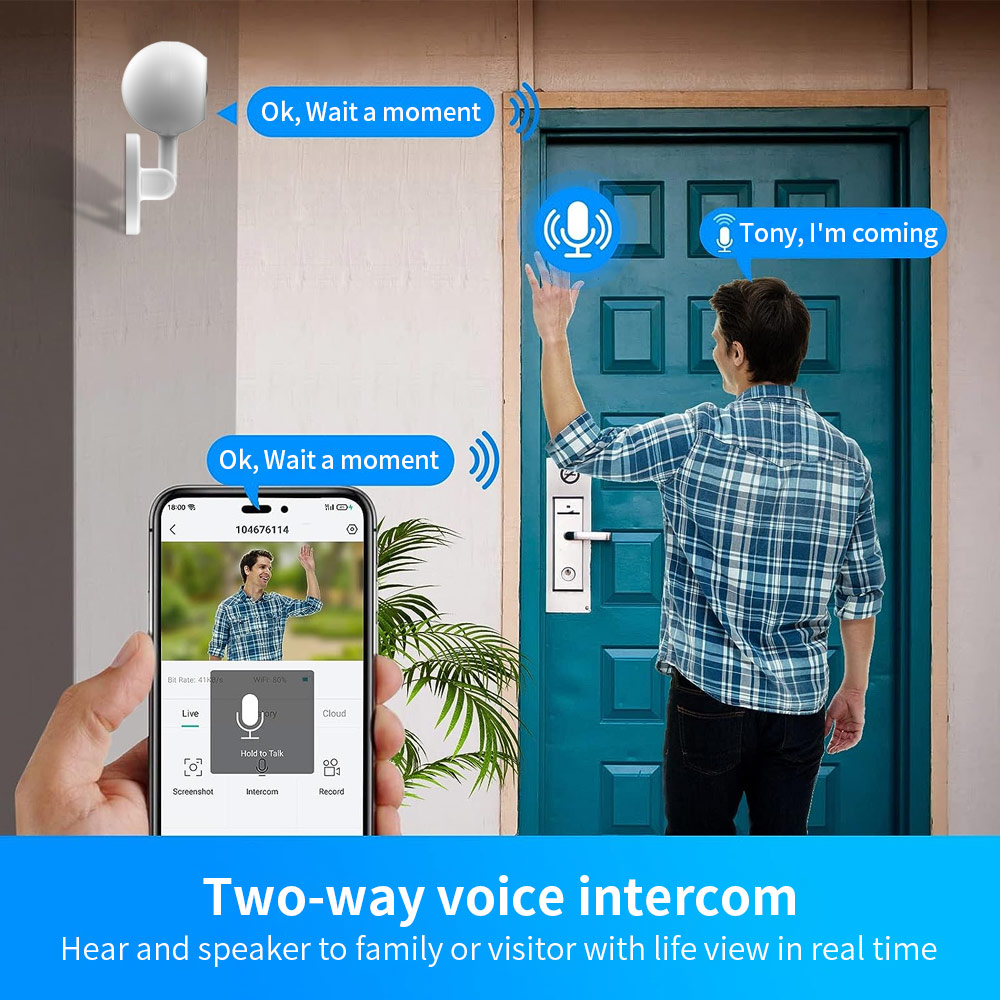 A4 WiFi Surveillance IP Camera 1080P HD Night Vision Motion Detection CCTV Camera Smart Two Way Audio Baby Monitor Home Security Cameras