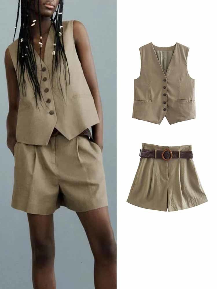 Camisoles Tanks TRAF WOMEN 2023 Fashion Front Button Flax Blending Waistcoat Vintage V Neck Sleeveless Female Outerwear Vest Tops Shorts Suit 230410, As shown1
Camisoles Tanks TRAF WOMEN 2023 Fashion Front Button Flax Blending Waistcoat Vintage V Neck Sleeveless Female Outerwear Vest Tops Shorts Suit 230410, As shown1