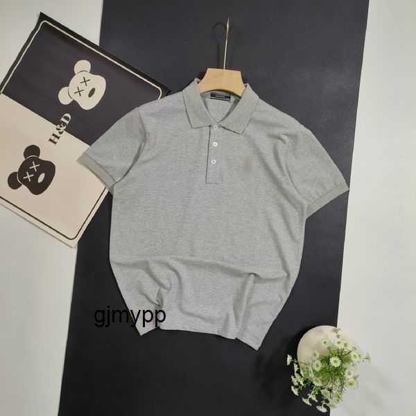 Men' Polos Cotton Polo Shirt Short Sleeve Loose Solid T-shirt High Quality Paul 8TLBY