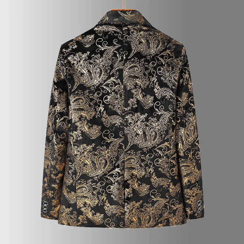 Men's Suits Blazers Men Blazer Banquet Wedding Blazer Party Blazer Bar Night Club Suit Men Coats Bright Suit Paisley Suit Fashion Men Suit 231110