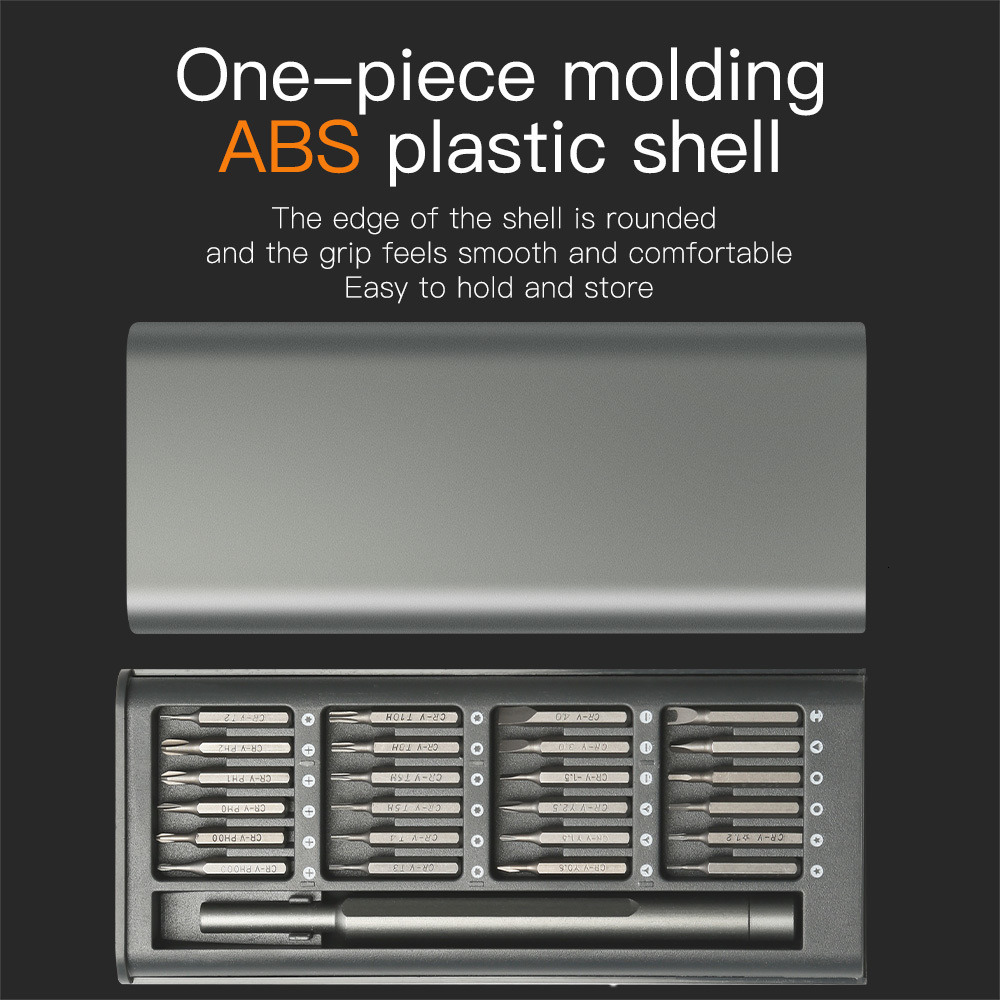 Screwdrivers Screw driver kit 24 precision magnetic drill bit DIY detachable Screw driver kit mini toolbox for smart home PC phone repair 230410