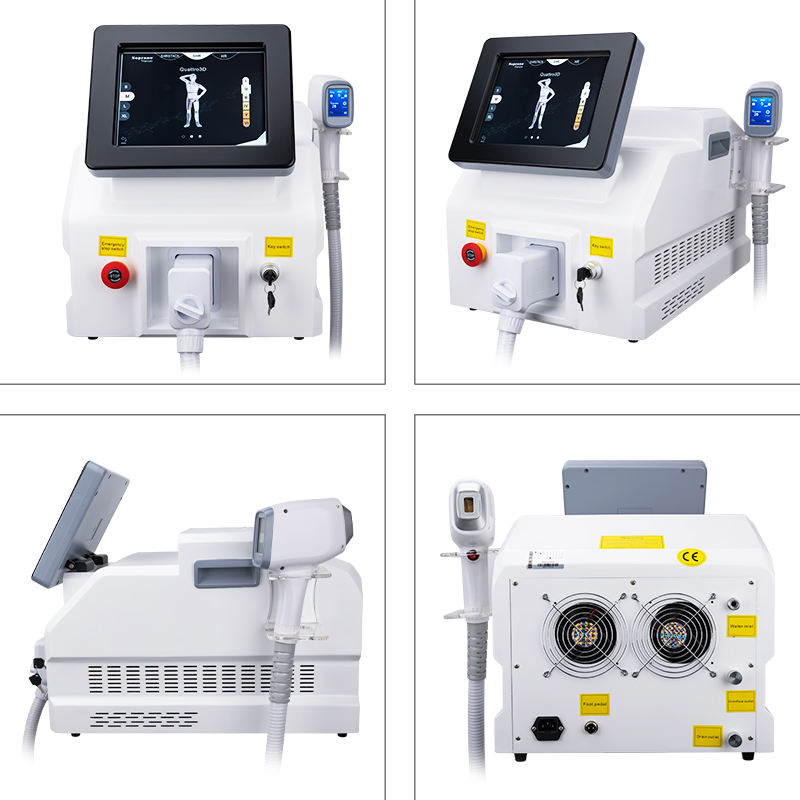 Portable Ice Titanium Beauty System Diode Laser Hair Removal 755 Nm 808 Nm 1064 Nm Machin