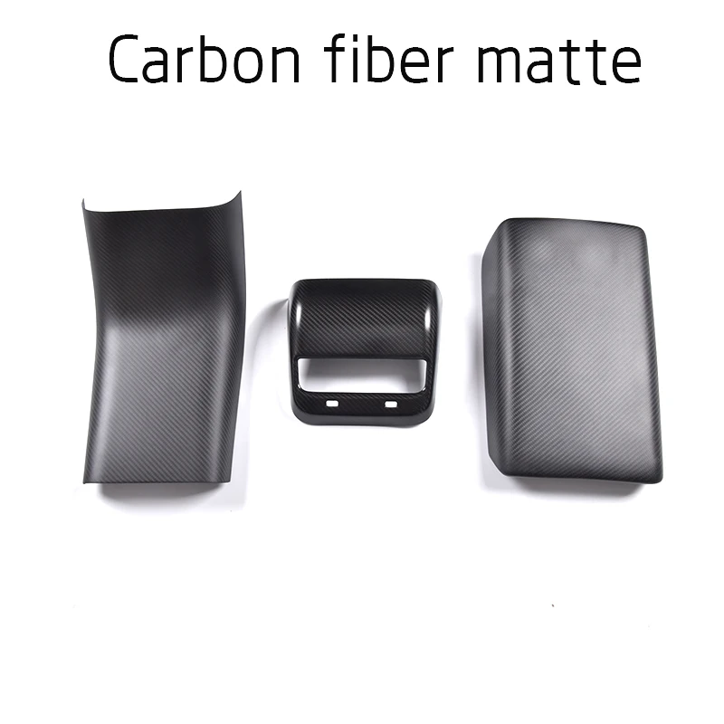 Automobile Interior Carbon Fiber Central Control Glove Box Cover Rear Air Conditioning Cover for Tesla Model 3 MODEL Y 2017-2023