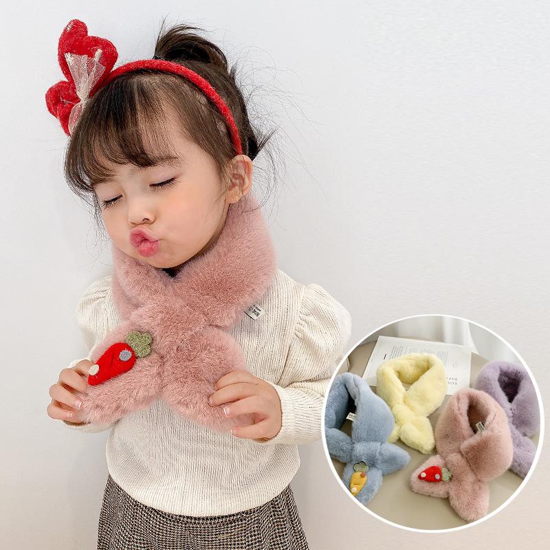 Scarves Cute Carrot Swallow Tail Cross Children's Scarf Autumn And Winter Put Mink Hair Baby Warm
Scarves Cute Carrot Swallow Tail Cross Children's Scarf Autumn And Winter Put Mink Hair Baby Warm