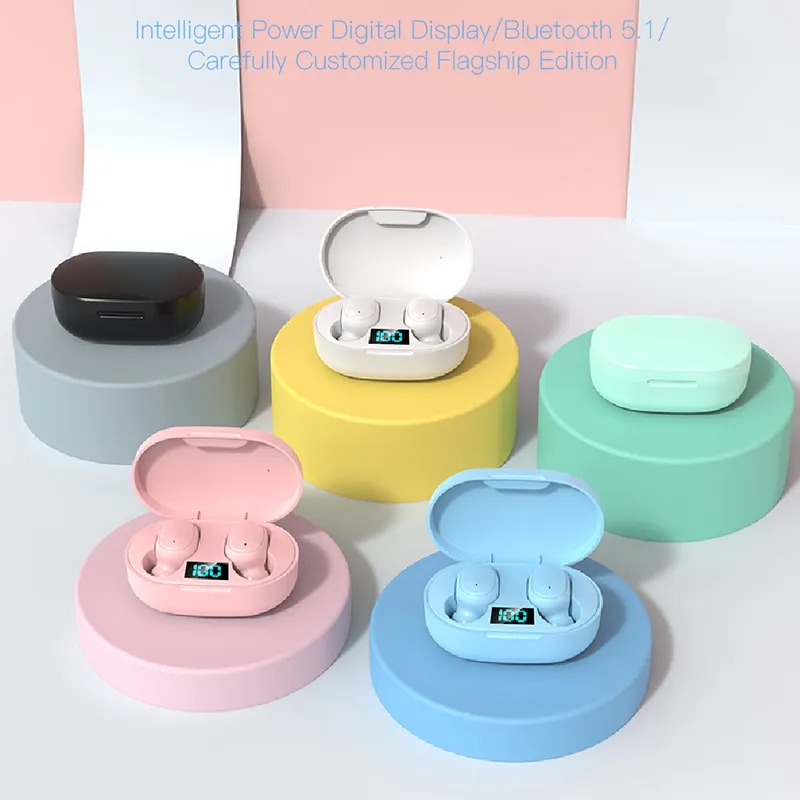 E6S Pro TWS Wireless Bluetooth Headset Waterproof Noise Cancelling LED Earbuds with Mic Wireless Headphones Bluetooth Earphones