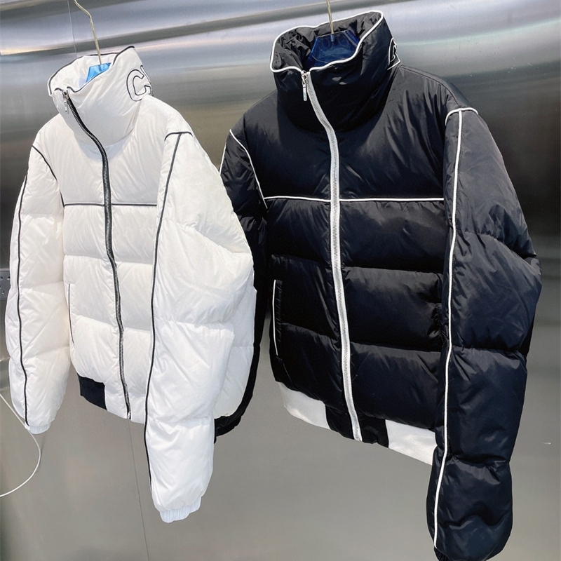 Womens Down Jacket: Designer Puffer, Warm Stand Collar, Color Block Zipper, Thick Bomber - Ideal for Winter Casual & Parkas, Black
Womens Down Jacket: Designer Puffer, Warm Stand Collar, Color Block Zipper, Thick Bomber - Ideal for Winter Casual & Parkas, Black