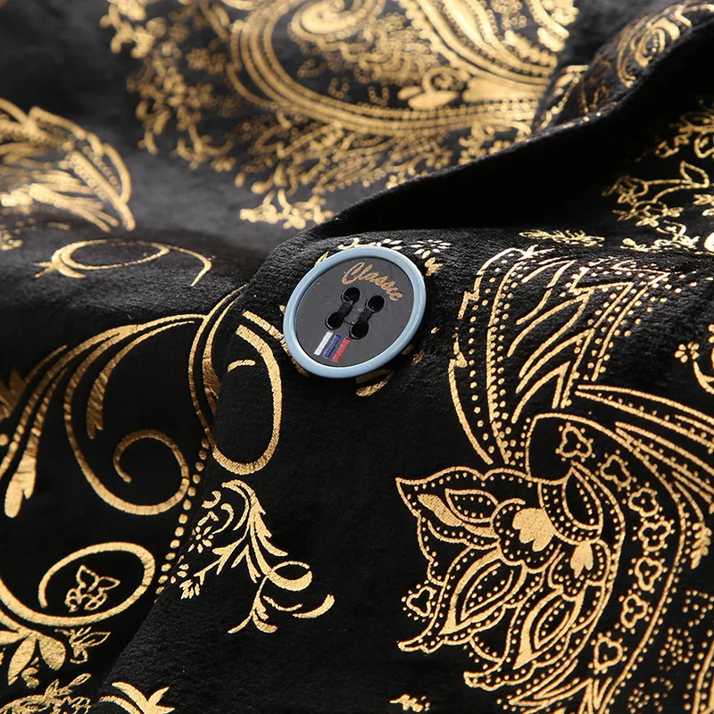 Men's Suits Blazers Men Blazer Banquet Wedding Blazer Party Blazer Bar Night Club Suit Men Coats Bright Suit Paisley Suit Fashion Men Suit 231110