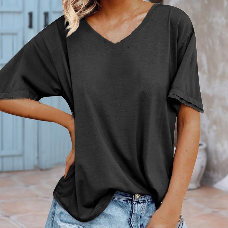 Women's Blouses & Shirts Elegant American Solid Color Plus Size Casual Harajuku Pullover V-neck Short-sleeved Vintage Vetement Femme 2023, Pink
Women's Blouses & Shirts Elegant American Solid Color Plus Size Casual Harajuku Pullover V-neck Short-sleeved Vintage Vetement Femme 2023, Pink