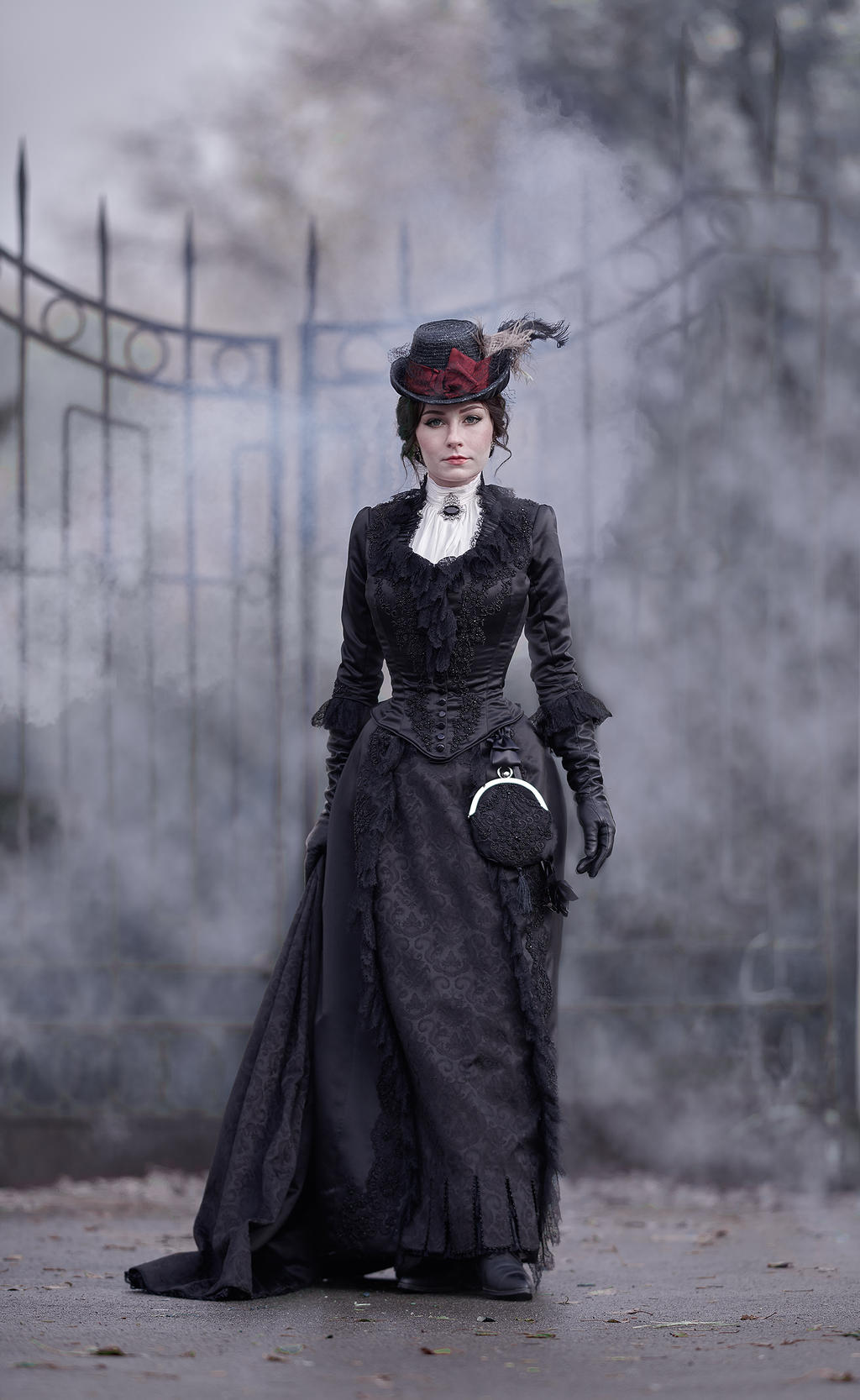Vintage Victorian Prom Dresses Medieval Black Gothic Bustle Formal Evening Gowns For Women 2023 3/4 Long Sleeves Civil War Historical Masquerade Dress