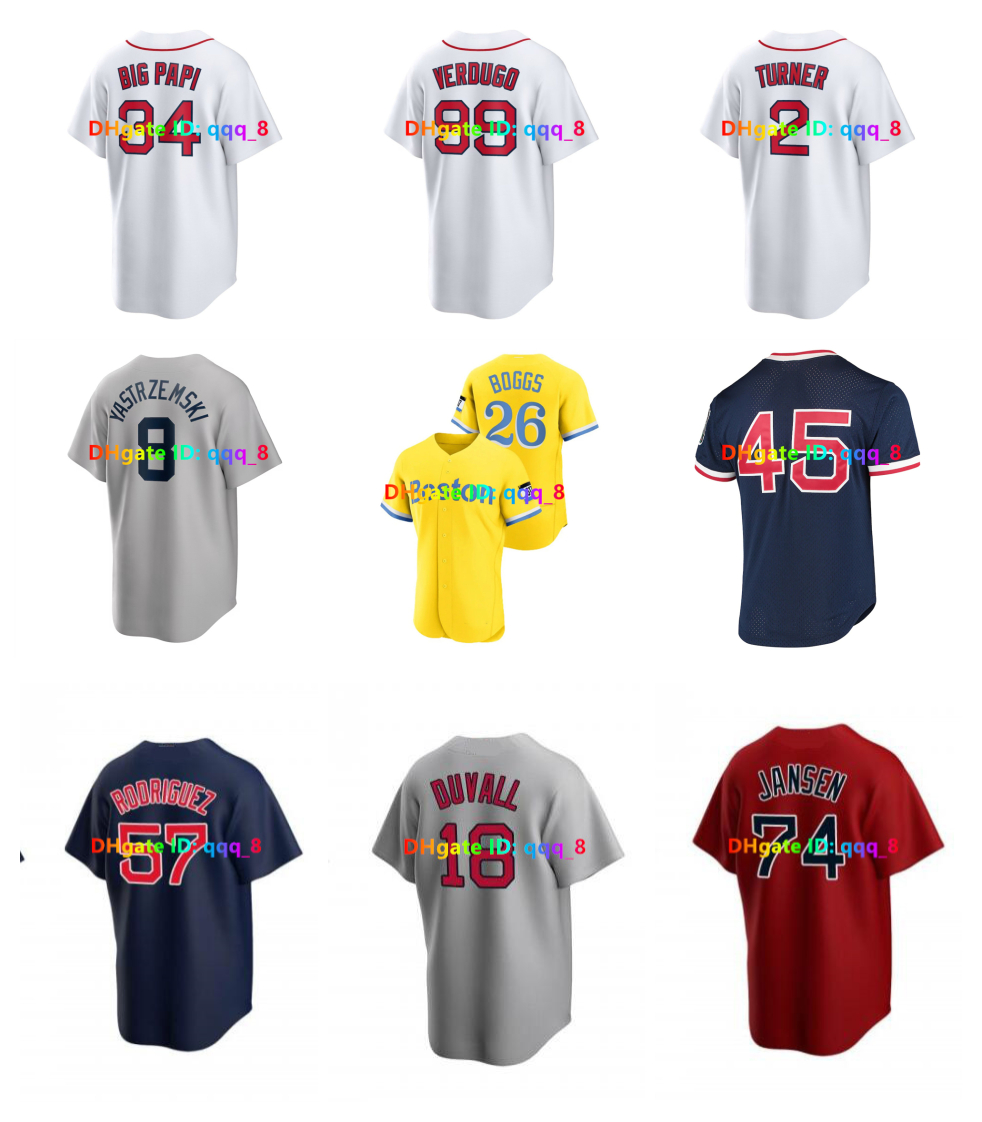 David Ortiz Masataka Yoshida Trevor Story Red Sox Baseball Jersey Jarren Duran Rafael Devers Alex Verdugo Triston Casas Wade Boggs Pedro Martinez Dalbec Size S-4XL