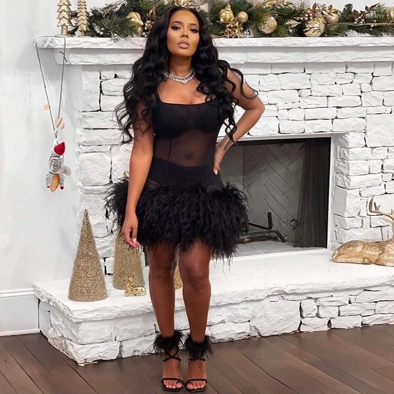 Casual Dresses Wishyear 2023 Sexy Black See Through Mesh Dress For Women Furry Birthday Evening Party Mini Night Club Wear Outfits
Casual Dresses Wishyear 2023 Sexy Black See Through Mesh Dress For Women Furry Birthday Evening Party Mini Night Club Wear Outfits