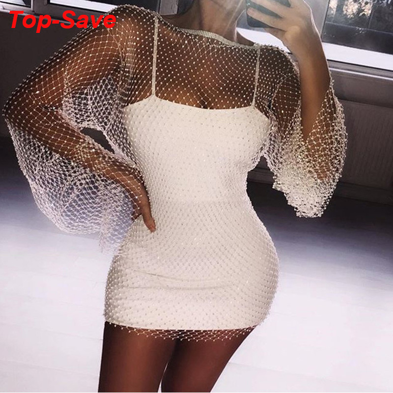 Casual Dresses Wholesale Shiny Rhinestones Sequin Fishnet Women Mini Dress Sexy Long Sleeve Mesh Hollow Out Transparent Party Clubwear Dresses 230410, White-90cm
Casual Dresses Wholesale Shiny Rhinestones Sequin Fishnet Women Mini Dress Sexy Long Sleeve Mesh Hollow Out Transparent Party Clubwear Dresses 230410, White-90cm