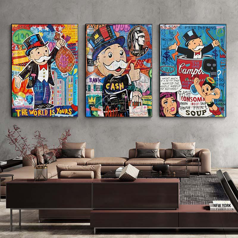 Graffiti Art Alec Monopoly THE WORLD IS YOURS Paintings on The Wall Art Canvas Posters and Prints Wall Art Picture Home Decor
Graffiti Art Alec Monopoly THE WORLD IS YOURS Paintings on The Wall Art Canvas Posters and Prints Wall Art Picture Home Decor