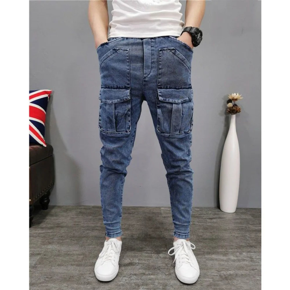 Men's Jeans Cargo Pants Men's High Street Hip-hop Personality Trendy Overalls Casual Pants Jeans Man baggy pants fitting Trousers y2k 231110