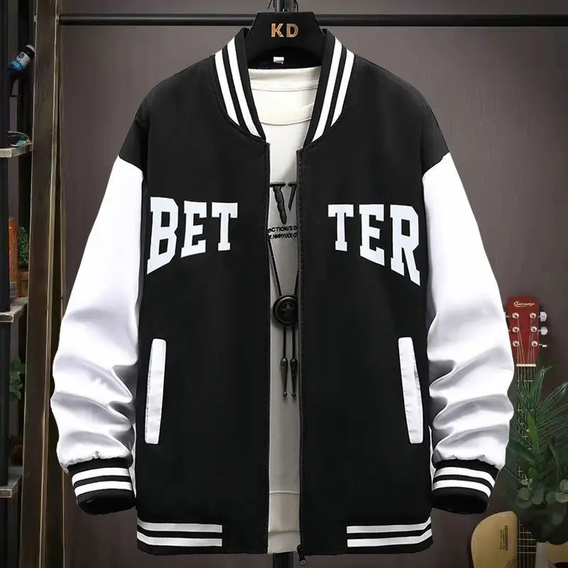 Mens Jackets Spring and Autumn Coat Jacket Baseball Suit Trend Handsome First Senior High School Plus Velvet 231110