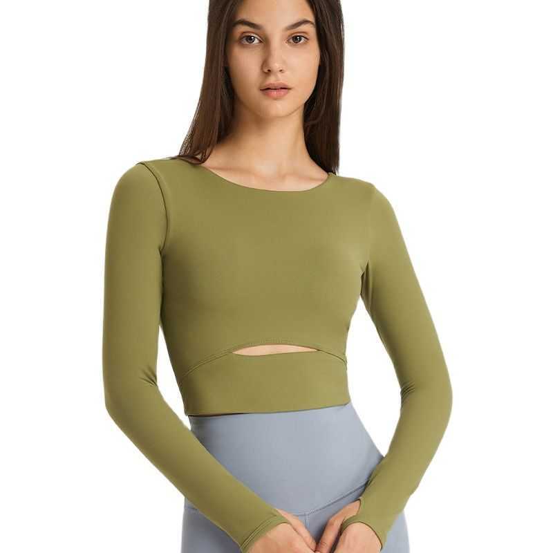 Yoga Outfit Lulu New Style Short Crop Top Long Sleeved Yoga Suit With Chest Cushion Round Neck Elastic Fast Drying Exercise Clothes With Thi lululemens, Black
Yoga Outfit Lulu New Style Short Crop Top Long Sleeved Yoga Suit With Chest Cushion Round Neck Elastic Fast Drying Exercise Clothes With Thi lululemens, Black