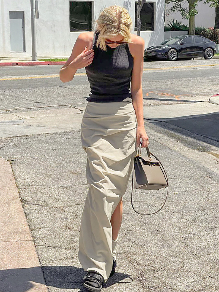 Skirts Taruxy High Street Long Skirts Women Summer High Waist Bodycon Sexy Maxi Skirt Summer Wrinkled Irregular Split Pencil Skirts Y2K 230410, Gy
Skirts Taruxy High Street Long Skirts Women Summer High Waist Bodycon Sexy Maxi Skirt Summer Wrinkled Irregular Split Pencil Skirts Y2K 230410, Gy