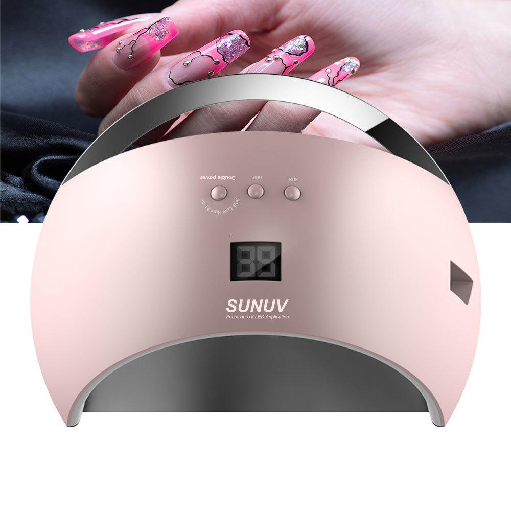 Nail Dryers SUNUV SUN6 Smart Lamp Nail LED UV Lamp Dryer Metal Bottom LCD Timer Multicolors for Curing UV Gel Polish Nail Art Tools 230410