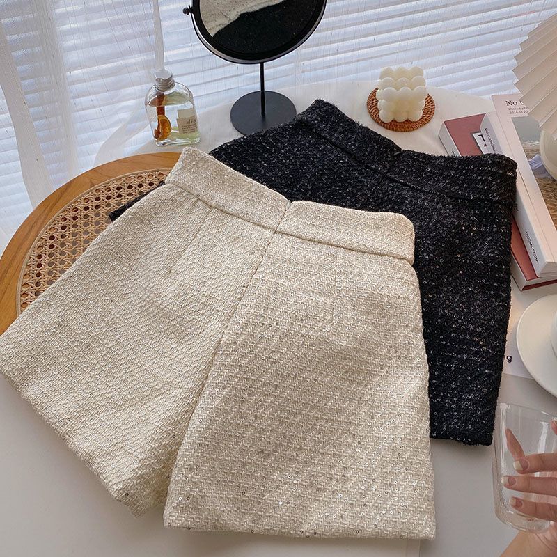 Women's Shorts Ashgaily High Waist Shorts Women's Street Clothing Shorts with Fully Matched Buttons Wide Leg Bottom Female 230410