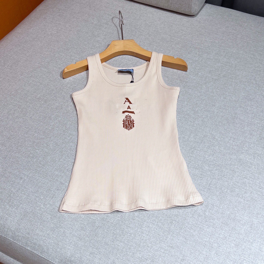 23SS Designer Top Sleeveless Round Neck Knitted Women's Tank Top Pullover Embroidered Printed Sweater Knitted Classic Knit Autumn/Winter Warm Pullover, White
23SS Designer Top Sleeveless Round Neck Knitted Women's Tank Top Pullover Embroidered Printed Sweater Knitted Classic Knit Autumn/Winter Warm Pullover, White
