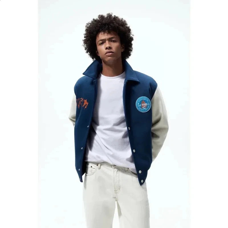 Men's Jackets Retro Bomber Jacket Men Women Thicken Embroidery High Street Woolen Baseball Coats High Quality Patchwork Outwear Auitumn Winter 23