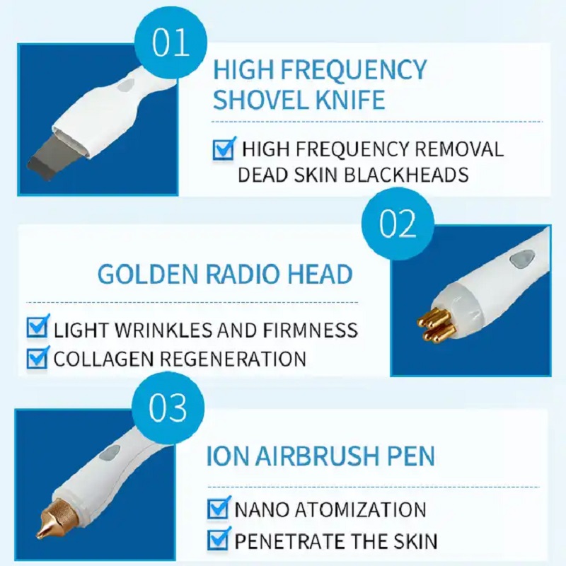 Newest Facial Machine Skin Scrubber Ice Blue Plus Magic Mirror Skin Analyzer Face Lifting Skin Analysis Oxygen Jet Peel