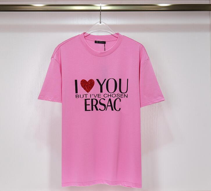 white designer t shirt summer short sleeve Red Heart Rhinestone women men tshirt tee mens clothes, Black
white designer t shirt summer short sleeve Red Heart Rhinestone women men tshirt tee mens clothes, Black