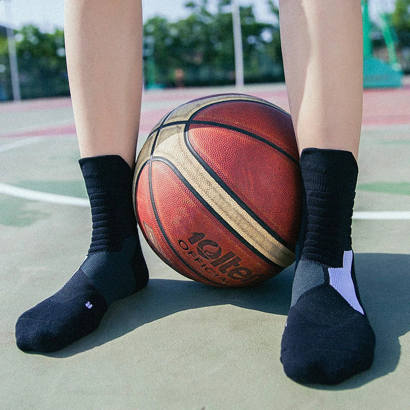 Sports Socks Brothock Professional deodorant basketball socks quick drying thick custom elite breathable sports socks towel bottom stockings 231109