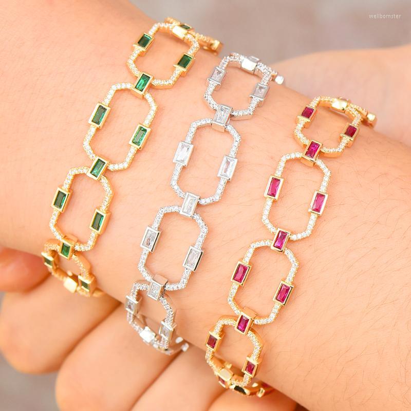 Bangle Blachette Luxury Square Link Chain Bangles Cubic Zircon CZ Vintage Bohemian Cuff Bracelets For Women Femme Jewelry Accessories
Bangle Blachette Luxury Square Link Chain Bangles Cubic Zircon CZ Vintage Bohemian Cuff Bracelets For Women Femme Jewelry Accessories