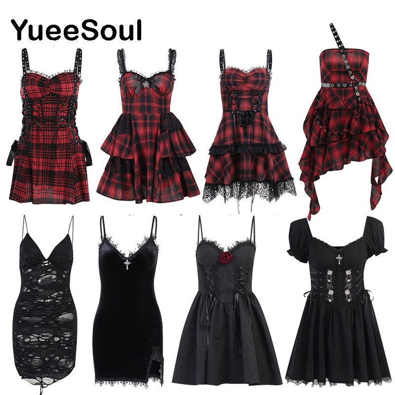 Casual Dresses Grunge Gothic Women Lace Trim High Waist Bodycon Mini 2023 Summer E girl Vintage Punk Harajuku Lolita Clothes 220410, Women dress 23
Casual Dresses Grunge Gothic Women Lace Trim High Waist Bodycon Mini 2023 Summer E girl Vintage Punk Harajuku Lolita Clothes 220410, Women dress 23