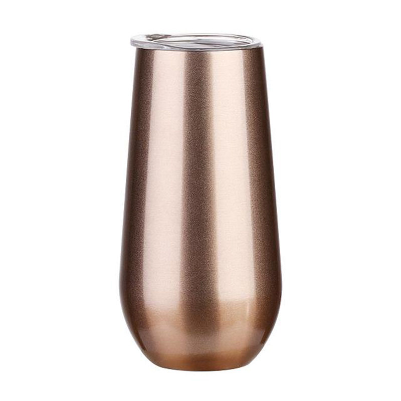 6oz egg cup Champagne wine glass Stemless Stainless Steel tumbler With Lid Mini Kids Unbreakable tumblers Vacuum Insulated Egg Cups XJY67