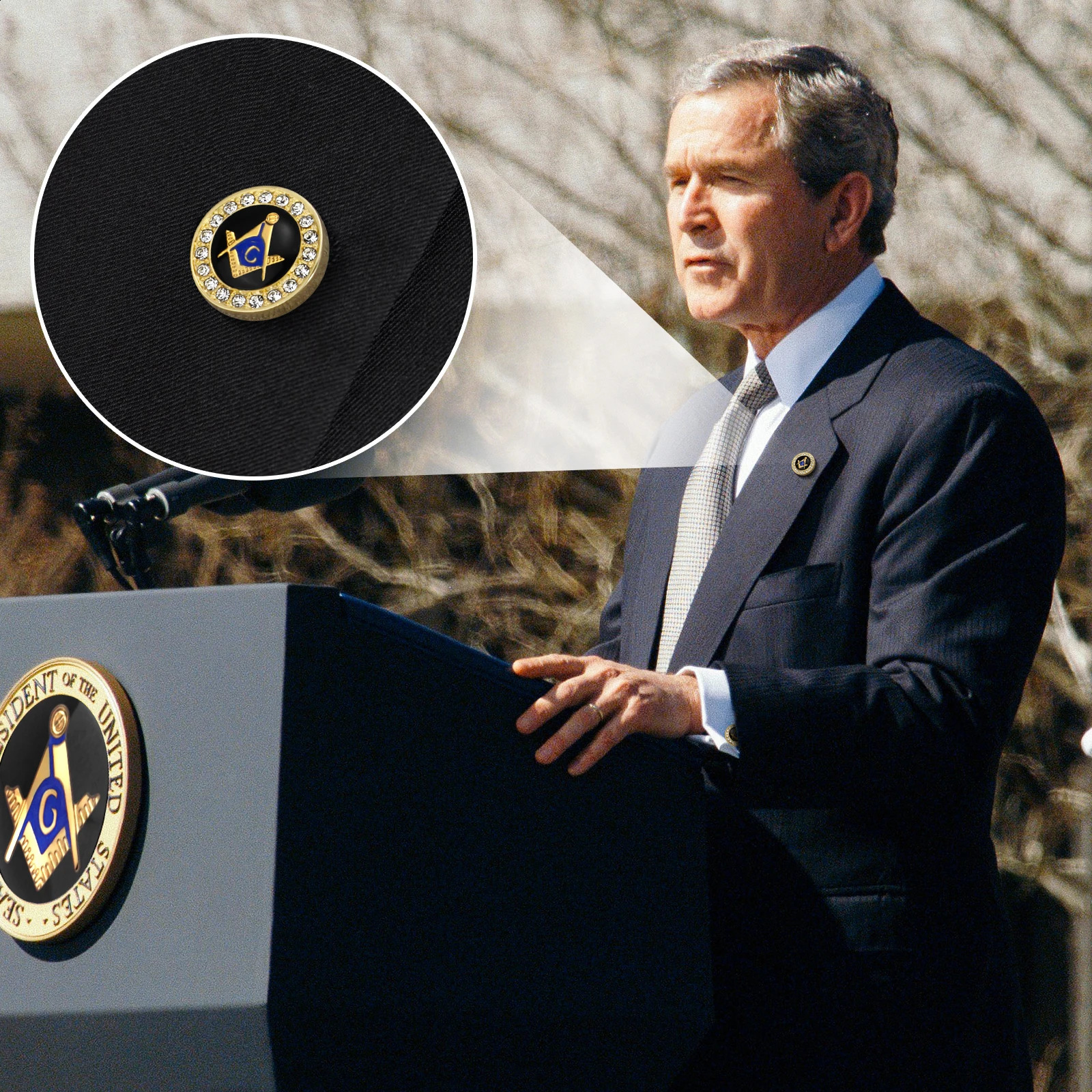 Cuff Links Freemason Masonic Tie Clip and Cufflinks for Men Gift Box Packed Mens Jewelry or Accessories 231109