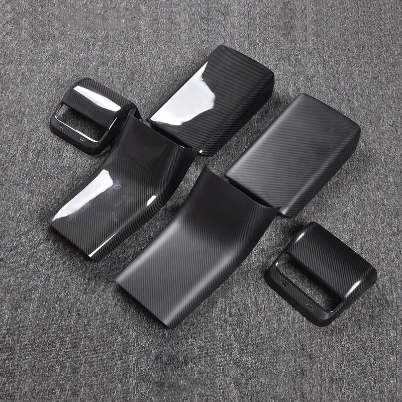 Automobile Interior Carbon Fiber Central Control Glove Box Cover Rear Air Conditioning Cover for Tesla Model 3 MODEL Y 2017-2023