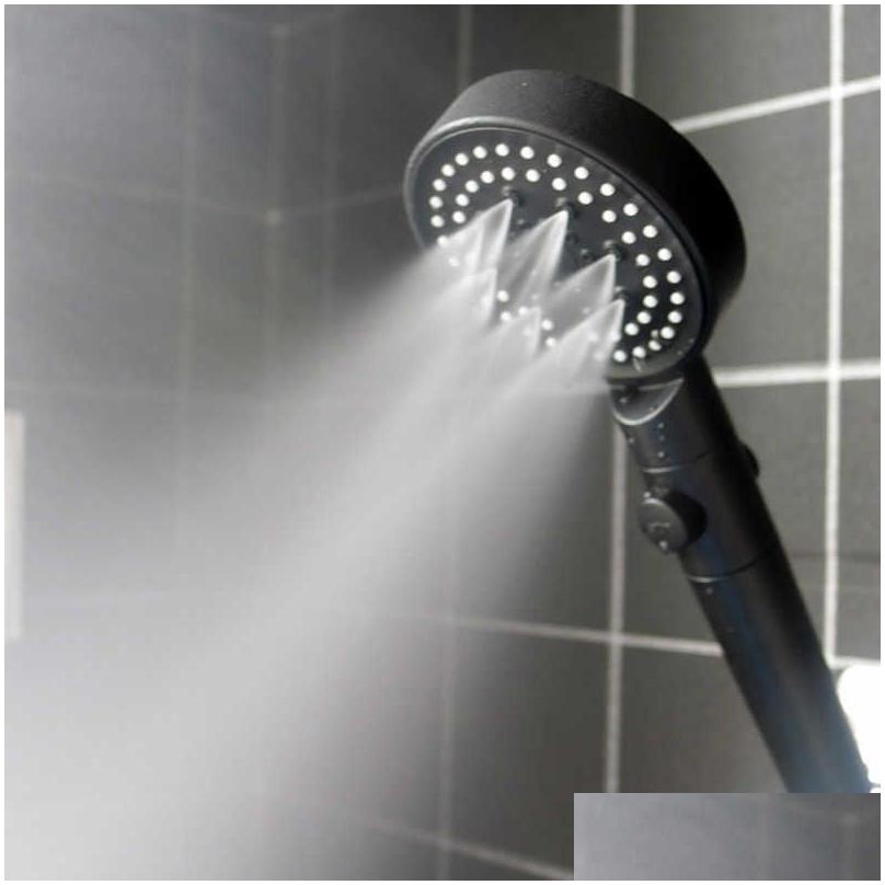 Bathroom Shower Heads Head Water Saving Black 5 Mode Adjustable High Pressure One-Key Stop Mas Eco Accessories Drop Delivery Home Ga Dhqg4 w250411