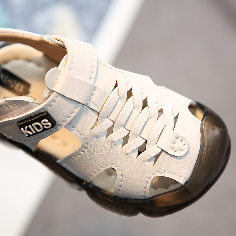 First Walkers Baby Shoes Summer Toddler Boys' Sandals Leather Soft Sole Pre Walker Leisure Beach Shoes Children's Sports Sandals 0-4 Years O