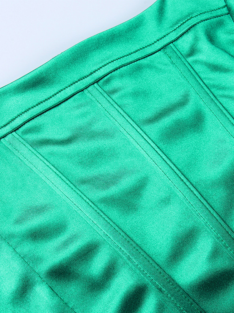 Camisoles Tanks Sexy Satin Bone Women's Tight Bra Top Summer Dress Backless Square Neckline Cut Top Club Party Tune 230410