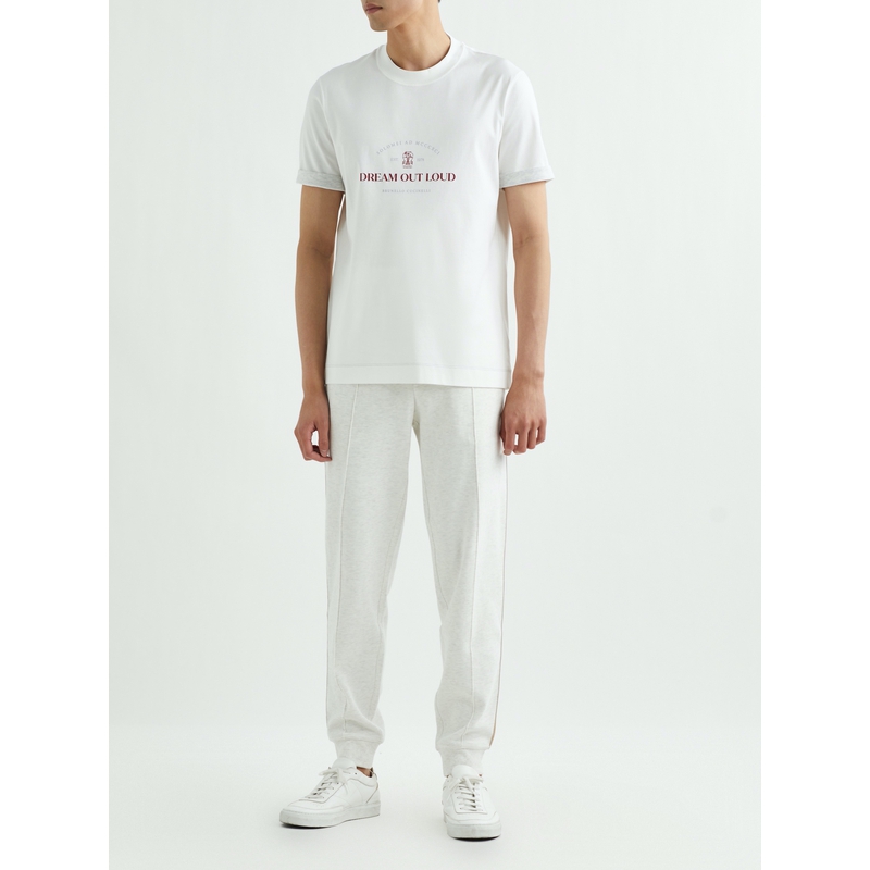 Mens T Shirts Tee Brunello Cucinelli Spring Letter Printed Cotton T Shirt, White
Mens T Shirts Tee Brunello Cucinelli Spring Letter Printed Cotton T Shirt, White