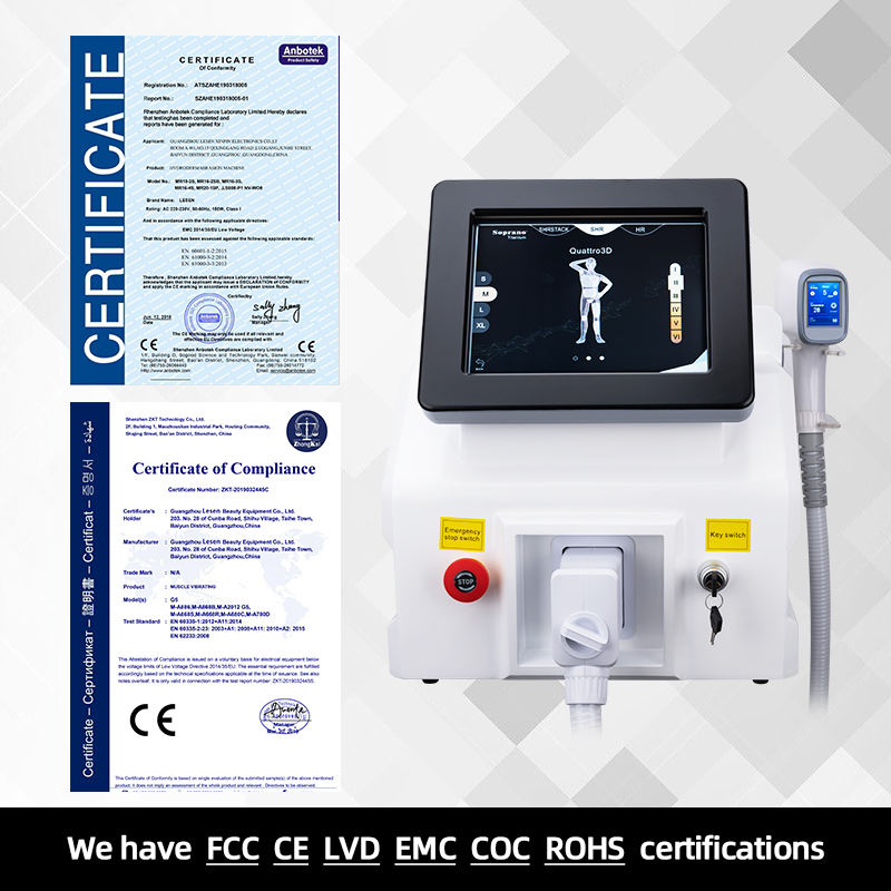 Portable Ice Titanium Beauty System Diode Laser Hair Removal 755 Nm 808 Nm 1064 Nm Machin