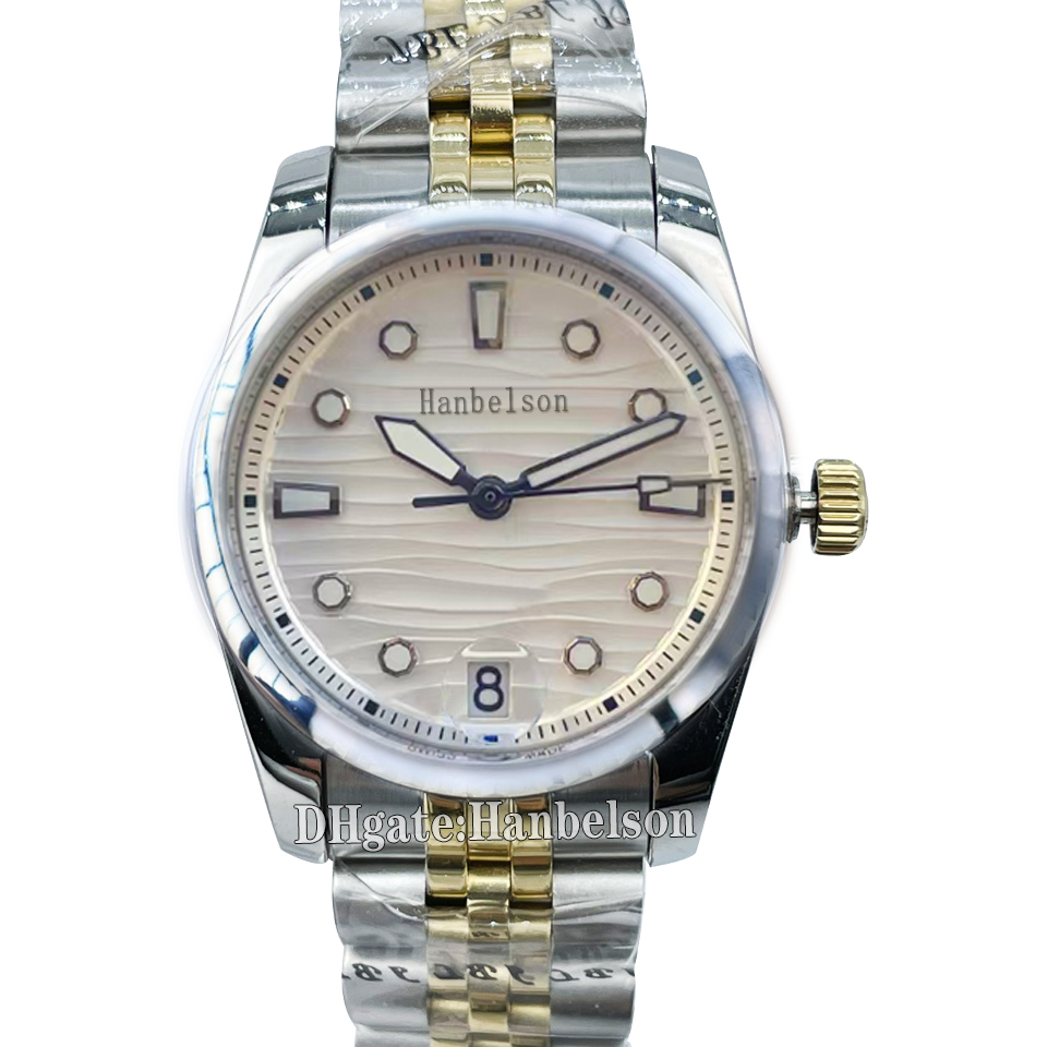 Black Ladies watches Quartz Wristwatch Diamond dial womens watches gift 36mm steel strap clock