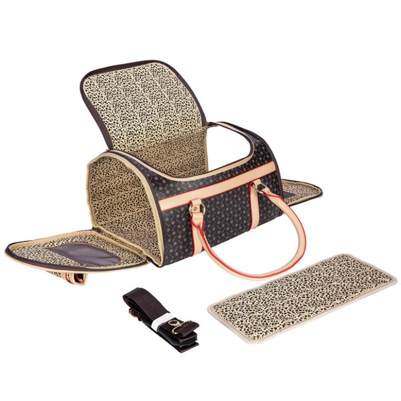 Others Dog Carrier Supplies Pet Quality Puppy Small Cat Valise Sling Bag Waterproof Premium PU Leather Carrying Handbag for Outdoor Travel Walking Hik