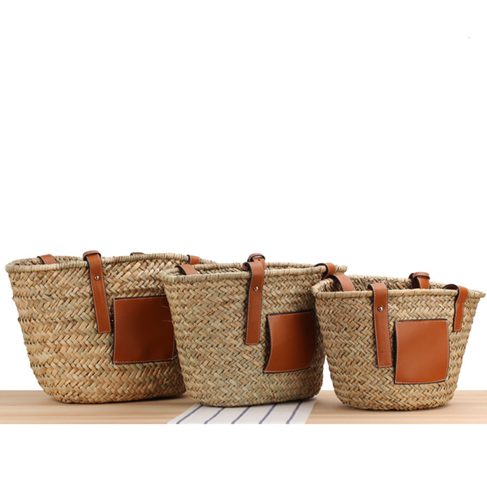 Evening Bags Handmade Rattan Basket Bag Handbags Bohemian Wicker Woven Straw Bags Shoulder Bag Summer Travel Beach Bags for Women Tote 230410