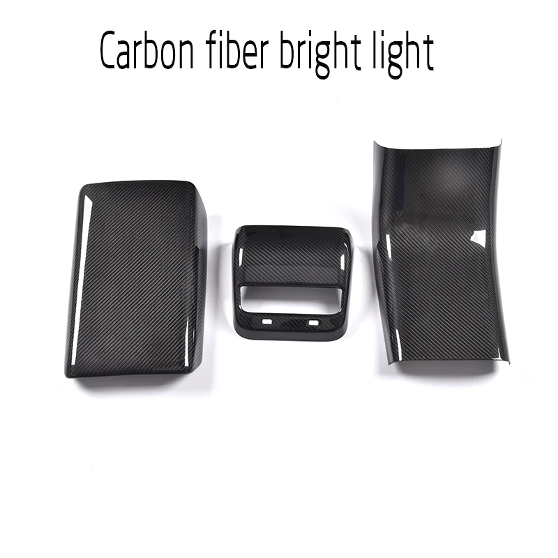 Automobile Interior Carbon Fiber Central Control Glove Box Cover Rear Air Conditioning Cover for Tesla Model 3 MODEL Y 2017-2023