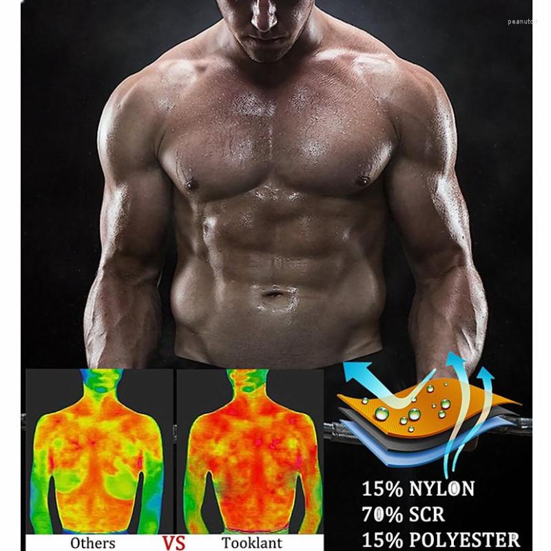 Men's Body Shapers Mens Shaper Sauna Suit Sweat Vest Slimming Waist Trainer Weight Loss Shirt Fat Workout Tank Tops Shapewear With - view 3