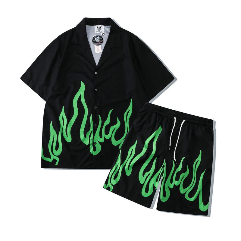 Men's Tracksuits Green Flame Print Summer Shirts and Shorts Tracksuits for Men Streetwear Casaul Oversized Hawaii Sets Loose Unisex Beach Clothes 230410, Pic color2
Men's Tracksuits Green Flame Print Summer Shirts and Shorts Tracksuits for Men Streetwear Casaul Oversized Hawaii Sets Loose Unisex Beach Clothes 230410, Pic color2
