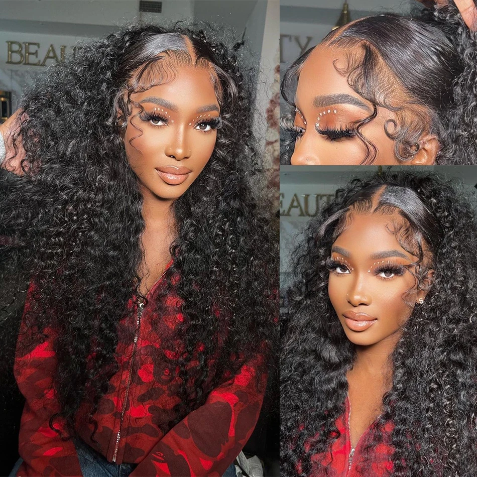 13x4 13X6 HD Water Wave Lace Front Wigs Brazilian Curly Human Hair Wigs for Women Deep Wave Wear And Go Glueless Wig Preplucked Precut