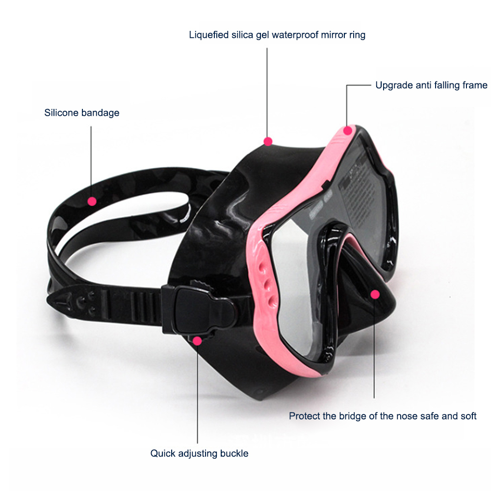 Diving Masks Professional Snorkel Diving Mask and Snorkels Goggles Glasses Diving Swimming Breath Tube Set Snorkel Mask Swimming Equipment 230410