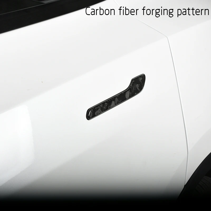 For Tesla Model3 Model Y Real Carbon Fiber Styling Premium Durable Accessories 2017-2023 Car Door Handle Cover Protector Sticker